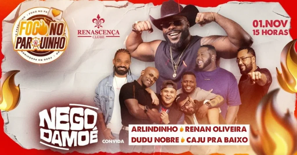 Cartaz do Baile do Corello no Renascença Clube, Andaraí